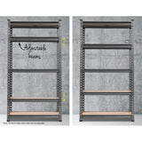 5 tier steel garage shelving rack in charcoal
