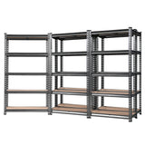 Aviemore Garage Boltless Shelving Rack, 5 Tier, 5m x 1.5m, Charcoal