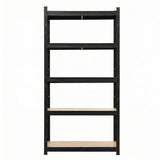 5 tier steel garage shelving rack in black view 4