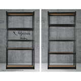 5 tier steel garage shelving rack in charcoal