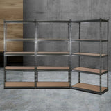 Aviemore Garage Boltless Shelving Rack, 5 Tier, 3m x 1.8m, Grey
