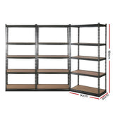 Aviemore Garage Boltless Shelving Rack, 5 Tier, 3m x 1.8m, Grey