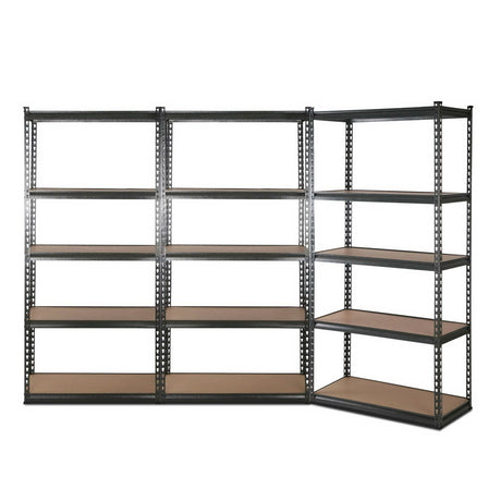 Aviemore Garage Boltless Shelving Rack, 5 Tier, 3m x 1.8m, Grey