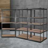 Aviemore Garage Boltless Shelving Rack, 5 Tier, 5m x 1.8m, Charcoal