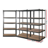 Aviemore Garage Boltless Shelving Rack, 5 Tier, 5m x 1.8m, Charcoal
