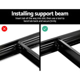 5 tier steel garage shelving rack in black