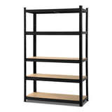 5 tier steel garage shelving rack in black