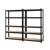 Rannoch Boltless Garage Shelving Rack, 5 Tier, 2m x 1.8m, Black