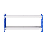 Dalwhinnie Garage Z Brace Shelving Rack, 2 Tier, 2m x 0.9m x 0.6m, Blue Grey