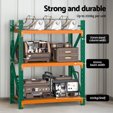 Dalwhinnie Garage Z Brace Shelving Rack, 3 Tier, 1.5m x 1.2m x 0.5m