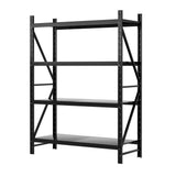 Dalwhinnie Garage Z Brace Shelving Rack, 4 Tier, 1.5m x 0.6m x 2m, Black