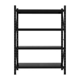 Dalwhinnie Garage Z Brace Shelving Rack, 4 Tier, 1.5m x 0.6m x 2m, Black
