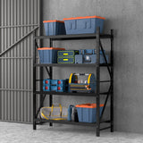 Dalwhinnie Garage Z Brace Shelving Rack, 4 Tier, 1.5m x 0.6m x 2m, Black