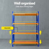 Waddington Steel Shelving Unit, 4 Tier, 1.5m x 2m