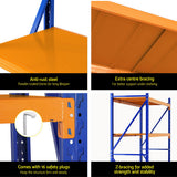 Waddington Steel Shelving Unit, 4 Tier, 1.5m x 2m