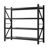 Dalwhinnie Garage Z Brace Shelving Rack, 4 Tier, 2m x 0.6m x 1.8m, Black