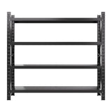 Dalwhinnie Garage Z Brace Shelving Rack, 4 Tier, 2m x 0.6m x 1.8m, Black