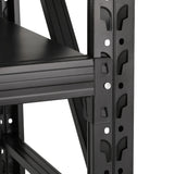Dalwhinnie Garage Z Brace Shelving Rack, 4 Tier, 2m x 0.6m x 1.8m, Black