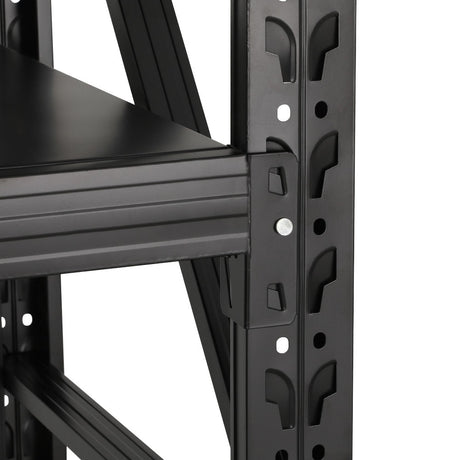 Dalwhinnie Garage Z Brace Shelving Rack, 4 Tier, 2m x 0.6m x 1.8m, Black