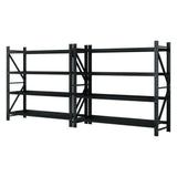 Glencoe Garage Steel Shelving Rack, 5 Tier, 4m x 1.8m, Black