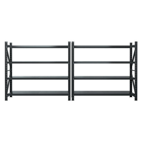 Glencoe Garage Steel Shelving Rack, 5 Tier, 4m x 1.8m, Black