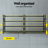 Glencoe Garage Steel Shelving Rack, 5 Tier, 4m x 1.8m, Black