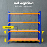 Downham Steel Shelving Unit, 4 Tier, 2m x 1.8m