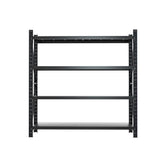 Ribchester Steel Shelving Unit, 4 Tier, 2m x 2m, Black