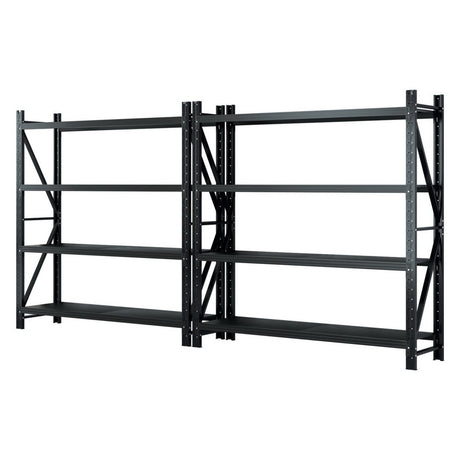 Glencoe Garage Steel Shelving Rack, 5 Tier, 4m x 2m, Black