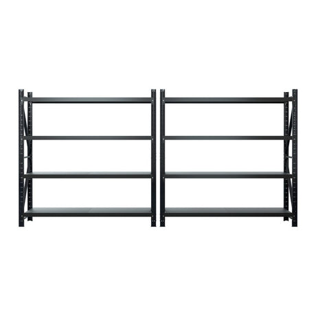 Glencoe Garage Steel Shelving Rack, 5 Tier, 4m x 2m, Black