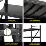 Glencoe Garage Steel Shelving Rack, 5 Tier, 4m x 2m, Black