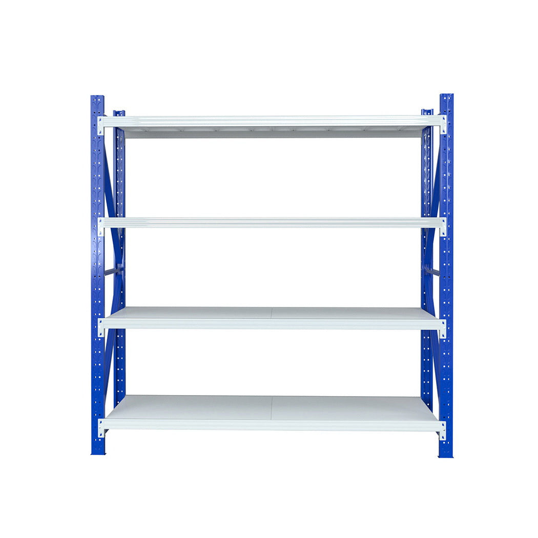 Warehouse Shelving Rack 4 Tier 200kg 2M x 2M 600mm Deep Blue and Grey