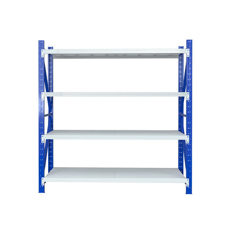 Warehouse Shelving Rack 4 Tier 200kg 2M x 2M 600mm Deep Blue and Grey