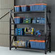 Whalley five tier boltless steel shelving unit for garage storage