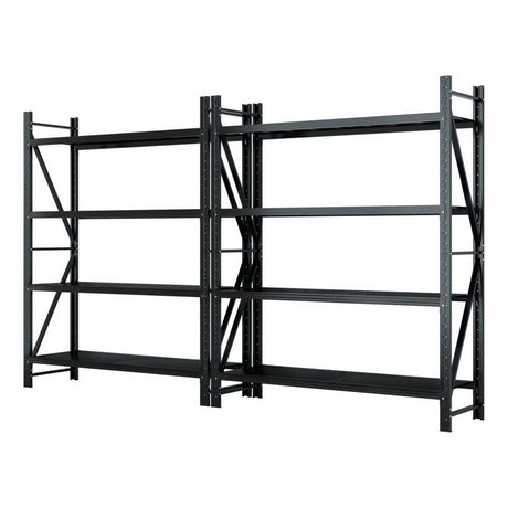 Glencoe Garage Steel Shelving Rack, 5 Tier, 4m x 2.4m, Black