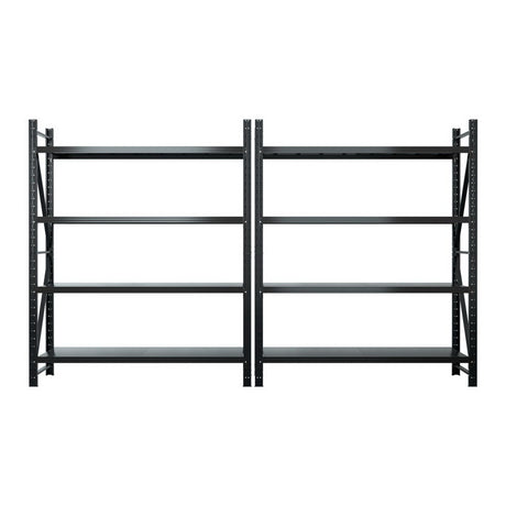 Glencoe Garage Steel Shelving Rack, 5 Tier, 4m x 2.4m, Black