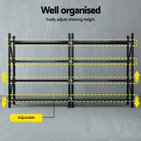 Glencoe Garage Steel Shelving Rack, 5 Tier, 4m x 2.4m, Black