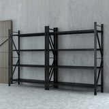 Glencoe Garage Steel Shelving Rack, 5 Tier, 4m x 2.4m, Black