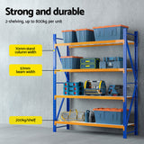 Glencoe Garage Steel Shelving Rack, 5 Tier, 4m x 2.4m