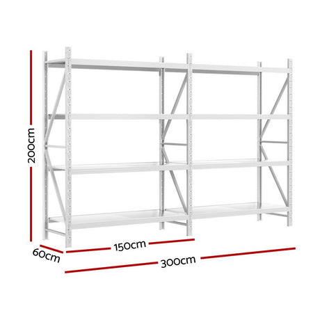Glencoe Garage Steel Shelving Rack, 5 Tier, 3m x 2m