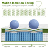 Medium firm gel memory foam pocket spring mattress, 30cm king