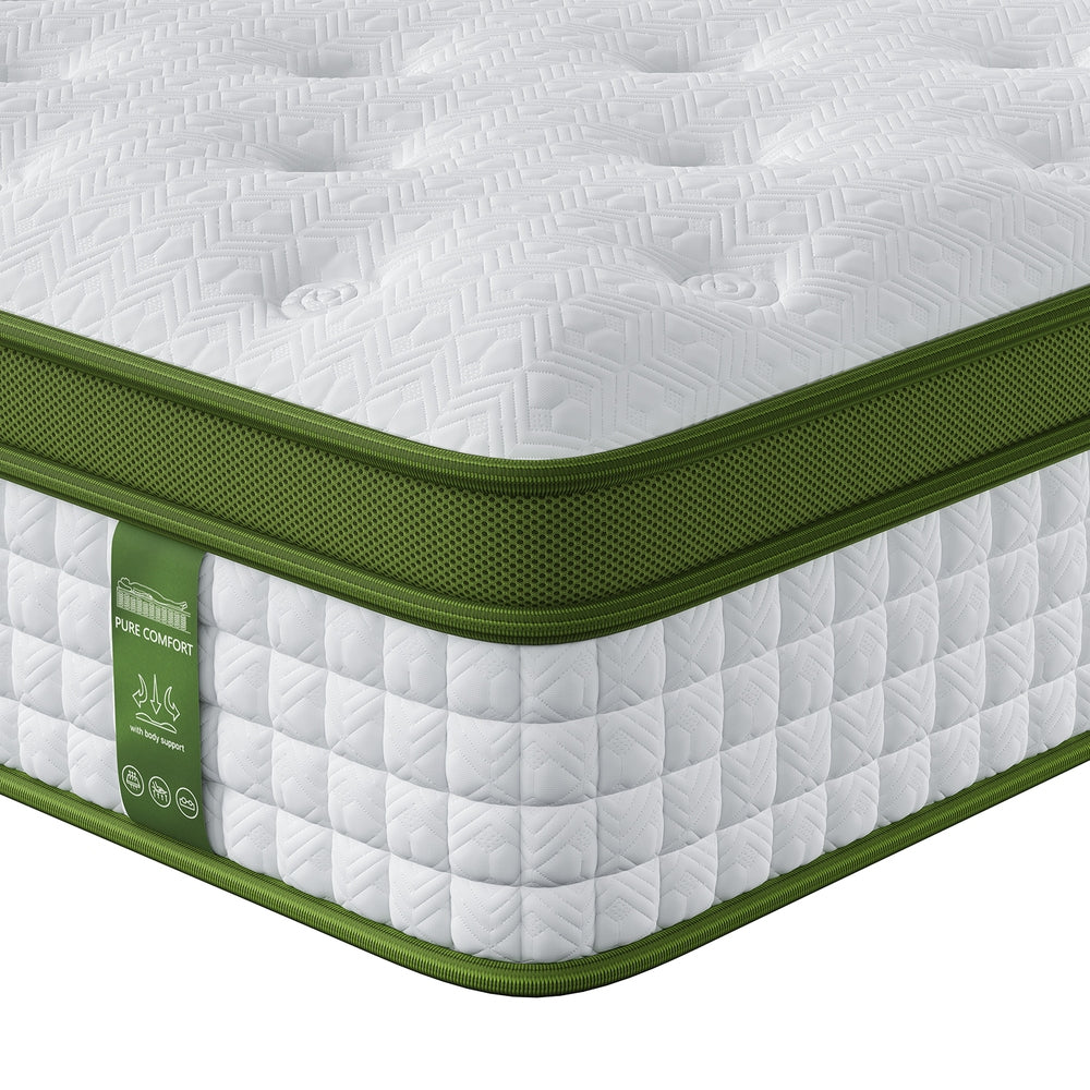 Medium Firm Gel Memory Foam Euro Top Mattress, 30cm Queen