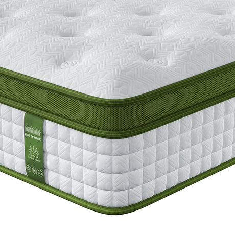 Medium Firm Gel Memory Foam Euro Top Mattress, 30cm Queen