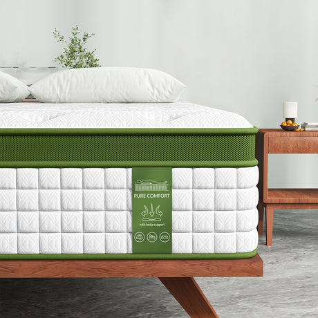 Medium Firm Gel Memory Foam Euro Top Mattress, 30cm Queen