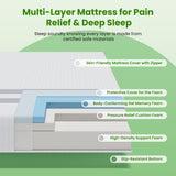 Medium and Firm Reversible Gel Memory Foam Mattress, 25cm King (view 3 of 7)