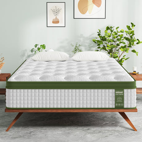Medium Firm Latex Hybrid Pocket Spring Mattress, 34cm Double