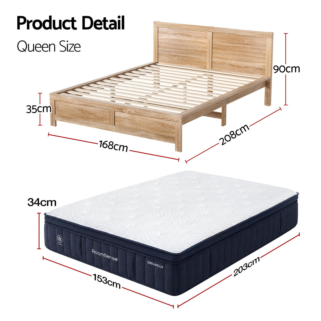 Corciano Bed Frame with Mattress