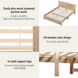 Bettona Bed Frame with Mattress, Pine