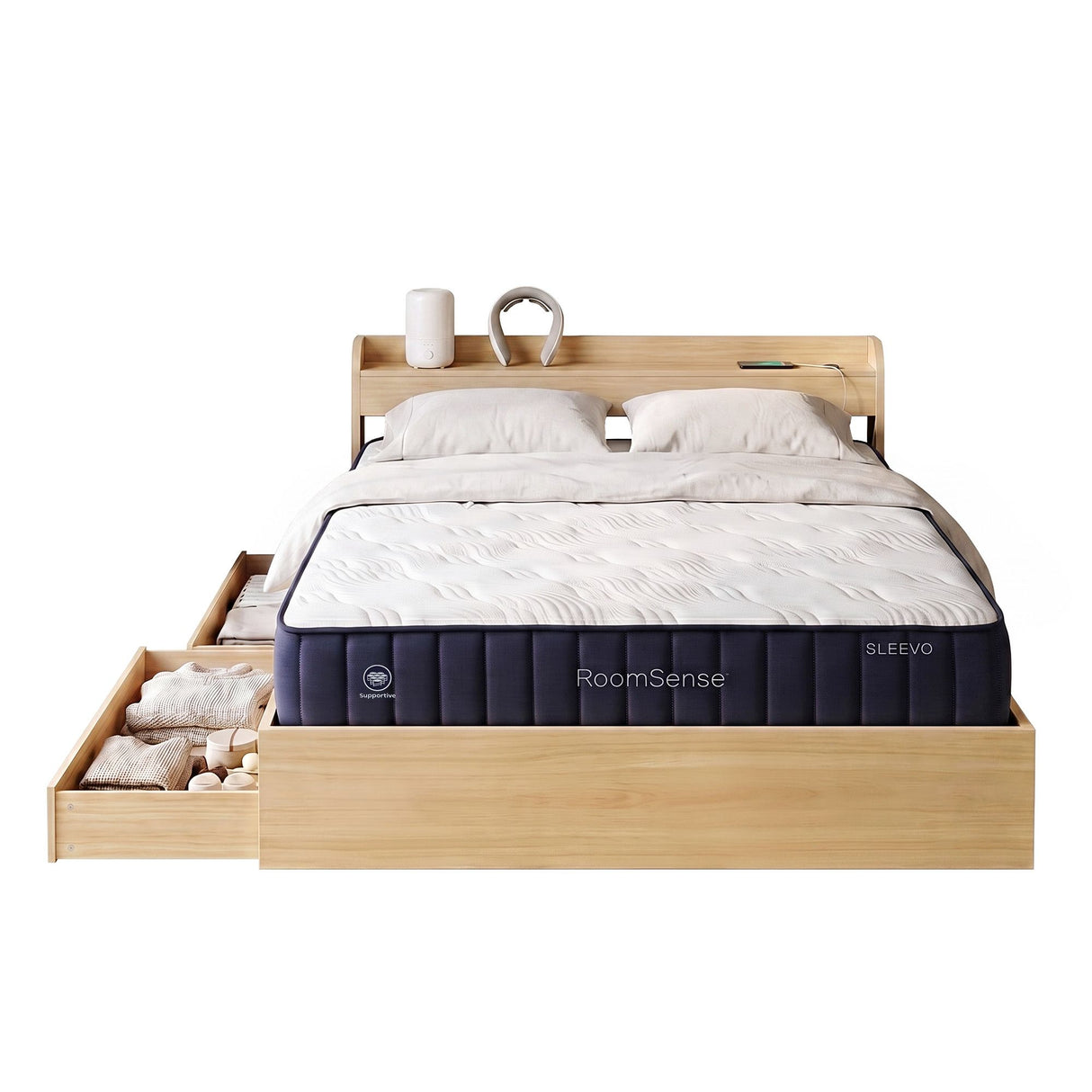 Bastia Queen Storage Bed Frame with Mattress