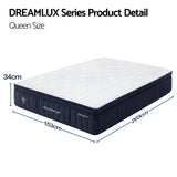 Medium firm gel memory foam hybrid mattress, 34cm queen